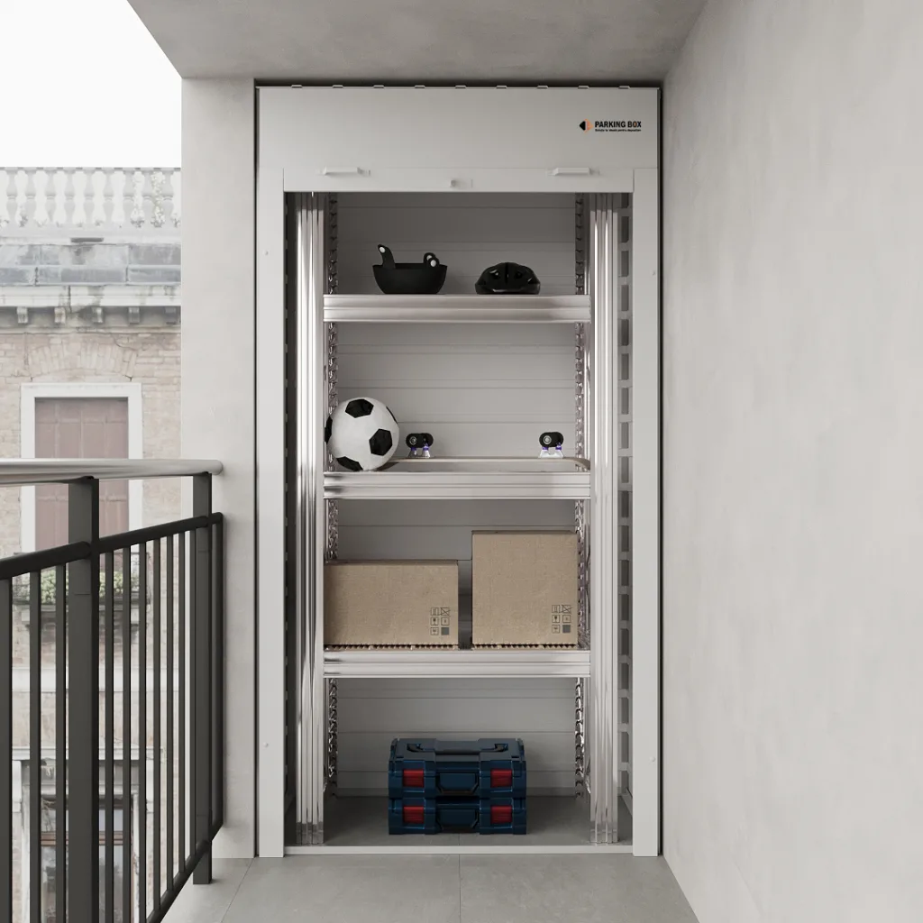 Dulap Metalic ParkingBox® BalconBox cu Raft – depozitare balcon
