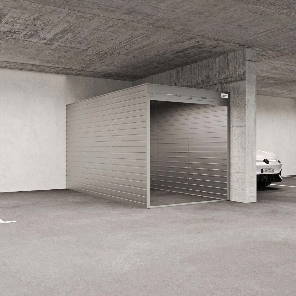 ParkingBox® Boxă depozitare parcare subterană, L2000xA4000xH2200