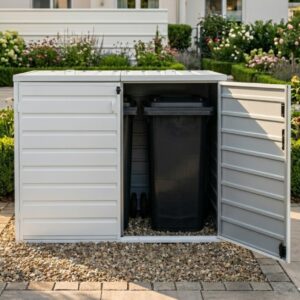 Dulap Metalic ParkingBox® Magazie Pubele – exterior, mascare tomberoane